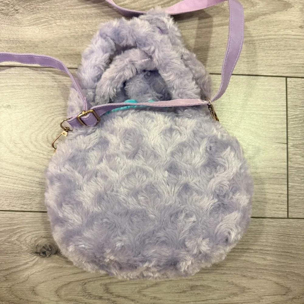 Disney StellaLou Rabbit Plush Crossbody Bag Lavender Purple Bunny Kids Small